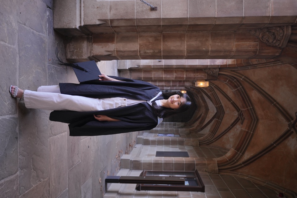 Graduate in the University of Melbourne colonnade